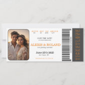 VIPチケット写真の保存日付 招待状 (正面)