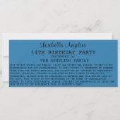 VIPチケット誕生日招待状（青） 招待状 (裏面)