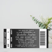 VIPチケット誕生日招待状（黒） 招待状 (スタンド正面)