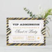 VIPチケット ゼブラ グラム スイート16 バースデーパーティー 招待状 (スタンド正面)