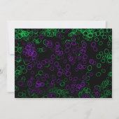 VIPハロウィングリーン&パープルグロー誕生日パーティー 招待状 (裏面)