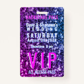 VIPバックステージパス結婚のテーブル席 バッジ (正面)