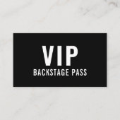 VIPバックステージパスQRコードイベント詳細 名刺 (正面)