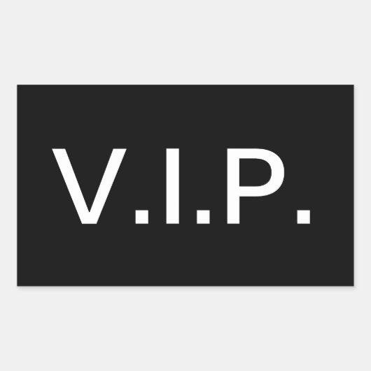 VIPバッジステッカー 長方形シール (正面)