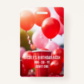 VIPバースデーパーティーイベントバッジ バッジ (裏面)