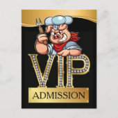 VIPバーベキュー/ピグピシン招待状 ポストカード (正面)