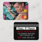 VIPパスクレジットカードフォト誕生日 エンクロージャーカード (正面/裏面)