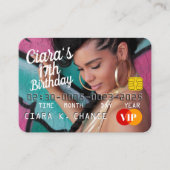VIPパスクレジットカードフォト誕生日 エンクロージャーカード (正面)