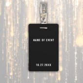 VIPパスシンプル白黒 バッジ