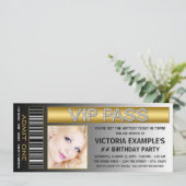 VIPパスチケット誕生日パーティー 招待状 (スタンド正面)