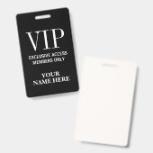 VIPパス独占的メンバのみ名前をカスタムする バッジ (正面＆裏面)