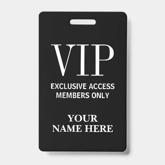 VIPパス独占的メンバのみ名前をカスタムする バッジ (正面)
