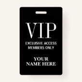 VIPパス独占的メンバのみ名前をカスタムする バッジ (正面)