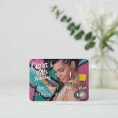 VIPパス|クレジットカード写真誕生日招待状 割引カード (スタンド正面)