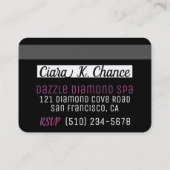 VIPパス|クレジットカード写真誕生日招待状 割引カード (裏面)