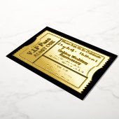 VIPパス ゴールデンウエディングアニバーサリー チケット 箔招待状 (回転した状態)