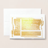 VIPパス ゴールド 結婚50周年チケット 箔カード (封筒付き正面)