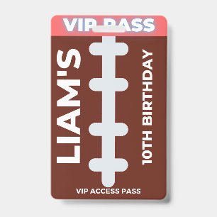 VIPパス サッカー バースデーパーティー バッジ