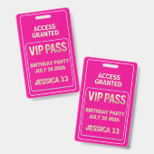 VIPパス テーンバースデー バッジ (正面＆裏面)
