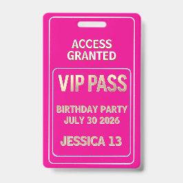 VIPパス テーンバースデー バッジ