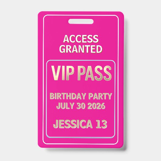 VIPパス テーンバースデー バッジ (正面)