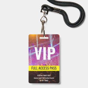VIPパス バックステージ ミュージックフェスティバル コンサート バッジ