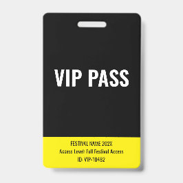 VIPパス バックステージ ミュージックフェスティバル ブラック バッジ