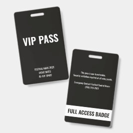 VIPパス フルアクセス ホワイトミュージックフェスティバル バッジ