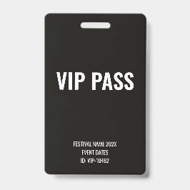 VIPパス フルアクセス ホワイトミュージックフェスティバル バッジ