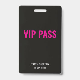 VIPパス フルアクセス ミュージックフェスティバル ピンク ブラック バッジ