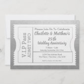 VIPパス 25周年チケット 偽シルバー 招待状 (正面)