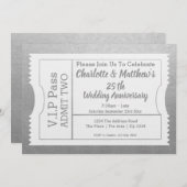 VIPパス 25周年チケット 偽シルバー 招待状 (正面/裏面)