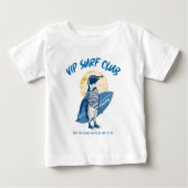 VIPパーソナライズされたサーフクラブペンギン名前をカスタムするティー ベビーTシャツ (正面)