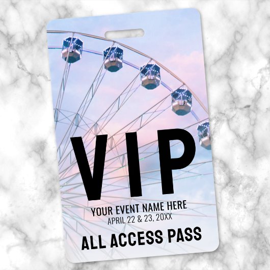 VIPパーティーオールアクセスイベント バッジ