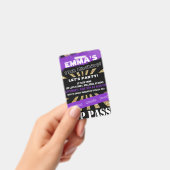 VIPパープル&金ゴールド任意のイベントパス誕生日招待状 バッジ (Handheld)