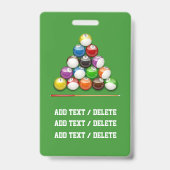 VIPビリヤード – スヌーカーラニヤードバッジ バッジ (裏面)