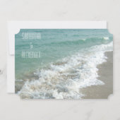 VIPビーチ宛先ウェディングチケット招待状 招待状 (裏面)