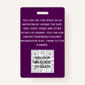 VIPフォトID -パーティー、フェスティバル、イベントグリッターGLAM バッジ (裏面)