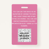 VIPフォトID -パーティー、フェスティバル、イベントグリッターGLAM バッジ (裏面)