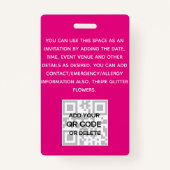 VIPフォトID -パーティー、フェスティバル、イベントグリッターGLAM バッジ (裏面)