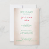 VIPフォーマルバラパープルグリーンアイボリーパール 招待状 (裏面)