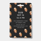 VIPフットボールパスカスタム誕生日フォト部 バッジ (裏面)