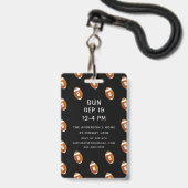 VIPフットボールパスカスタム誕生日フォト部 バッジ (裏面（ネックストラップ付）)