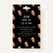 VIPフットボールパスカスタム誕生日フォト部 バッジ (裏面)