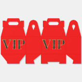 VIPブラック金ゴールドレッドお気に入りギフトボックス フェイバーボックス (見開き)