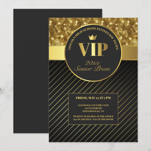 VIPプロム招待状 招待状 (正面/裏面)