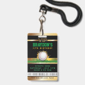 VIPベースボールオールアクセス金ゴールドパスバッジ バッジ (ストラップ付き表面)