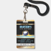 VIPホッケーALL ACCESS金ゴールドパスバッジ バッジ (正面（ネックストラップ付）)