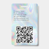 VIPホログラフィック背景シンプルフォント バッジ (裏面)