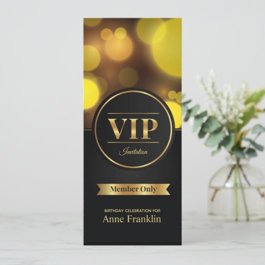 VIPメンバーのみの誕生日パーティーの招待 招待状 (スタンド正面)